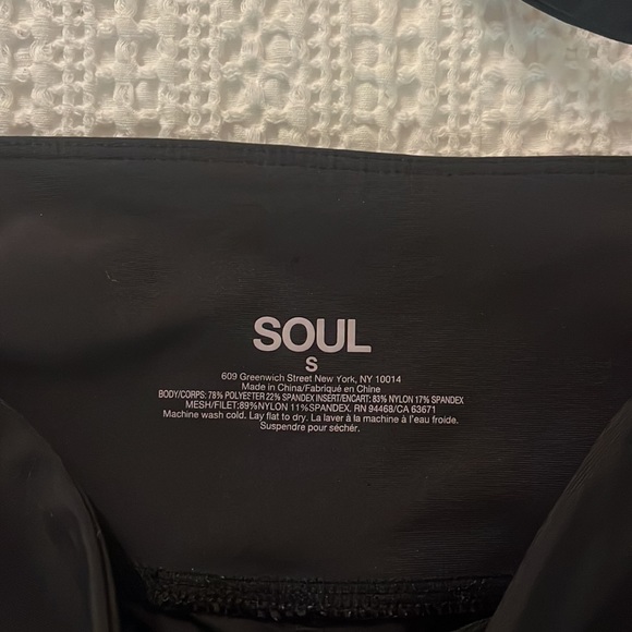 SOUL by SoulCycle With the Band Legging Tuxedo Stripe Black and White Size Small - Picture 3 of 5